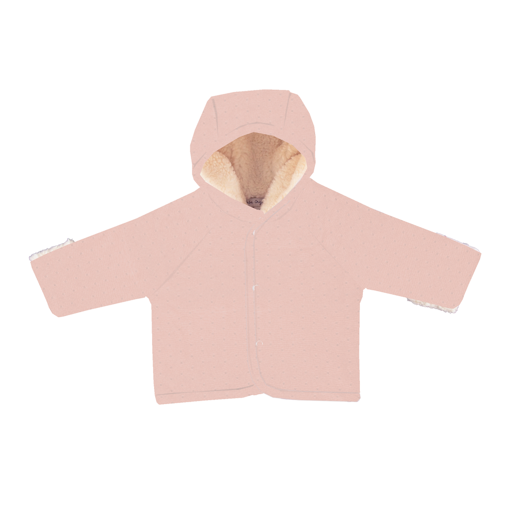Bebe Organic Lumi Chenille Dusty Rose Jacket + Bonnet