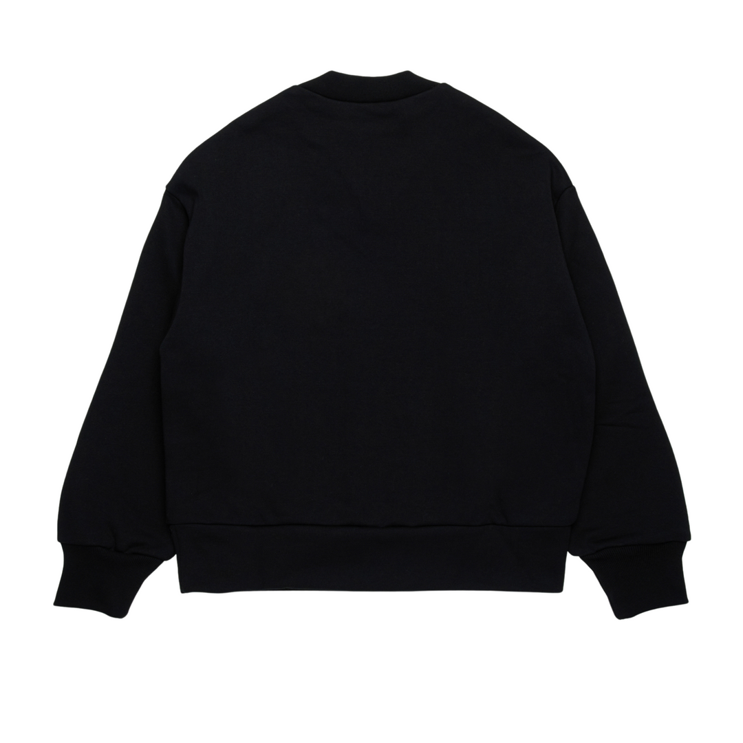 N21 Kids Black Logo Felpa Sweatshirt - Italian Designer Comfort