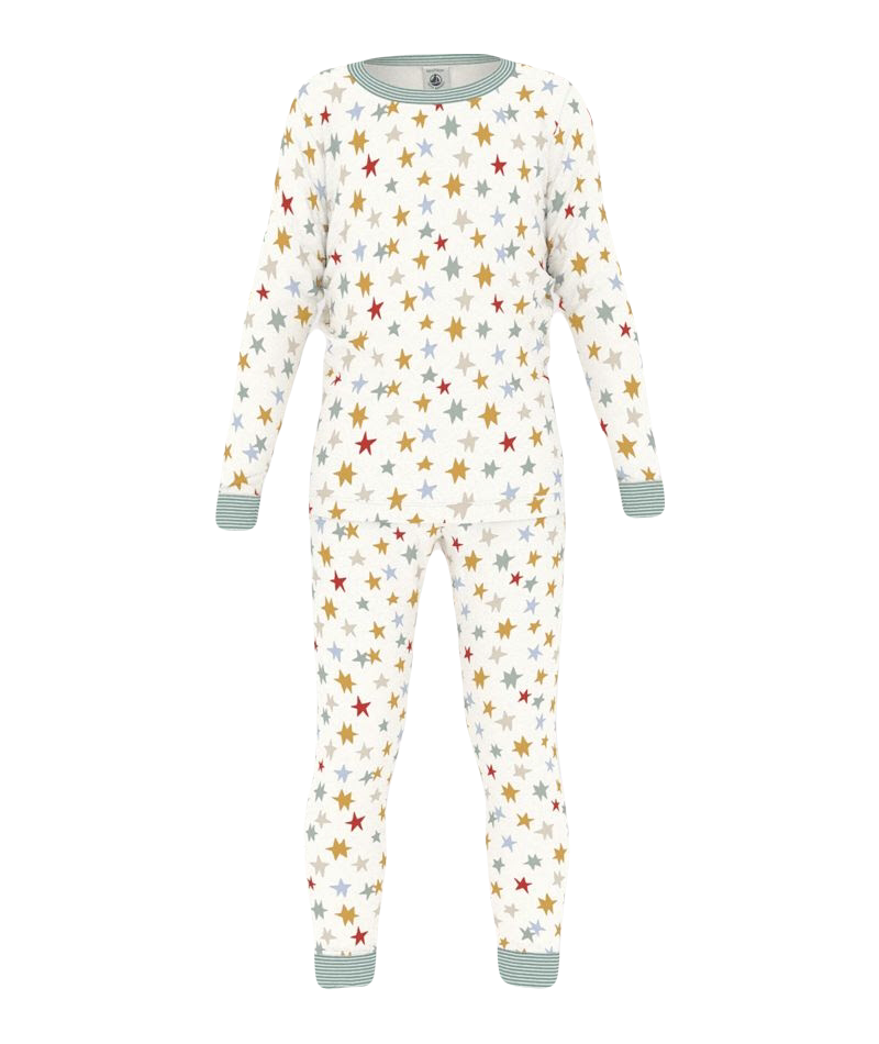 Petit Bateau - Star Print Long Sleeve Lounge Set | Cozy Everyday Essential