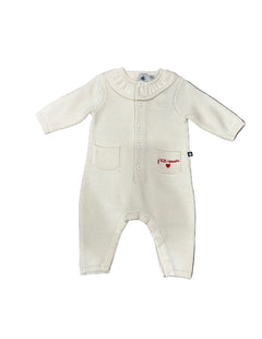 Petit Bateau - Ruffle Collar Knit Romper