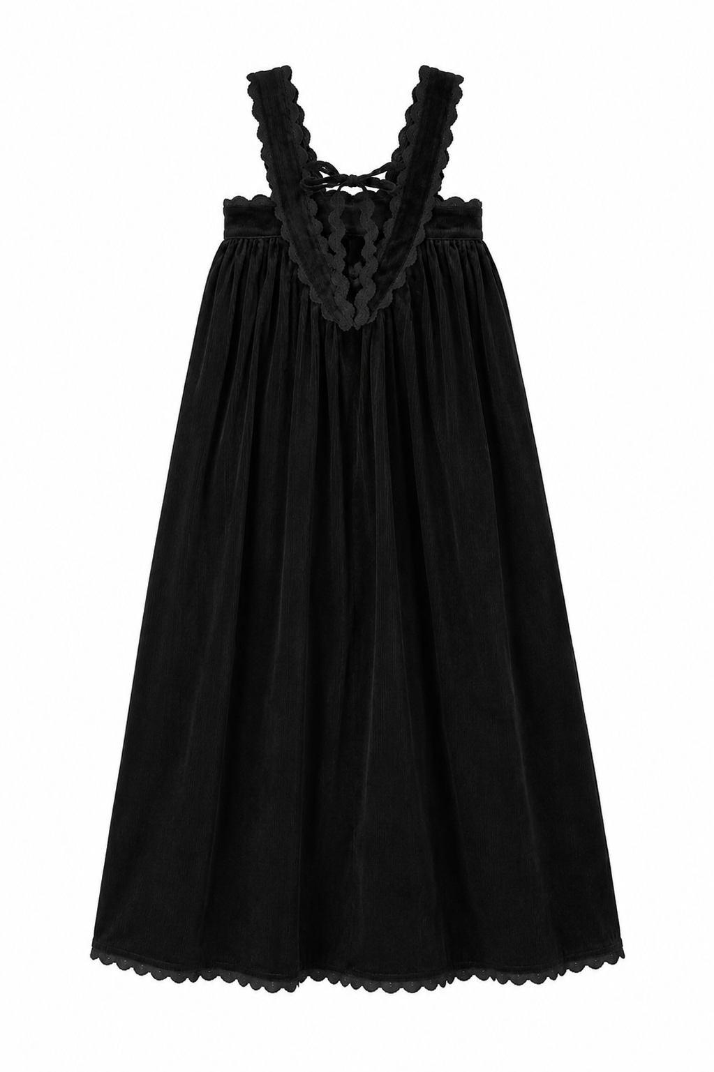 Ann of Nan Black Ric Rac Trim Maxi Robe