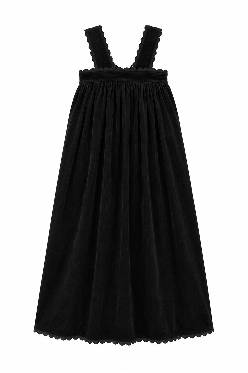 Ann of Nan Black Ric Rac Trim Maxi Robe