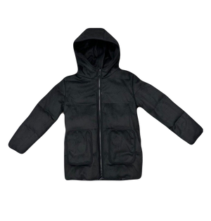 Sophisticated Black Long Jacket | The Midnight Noir Hooded Parka