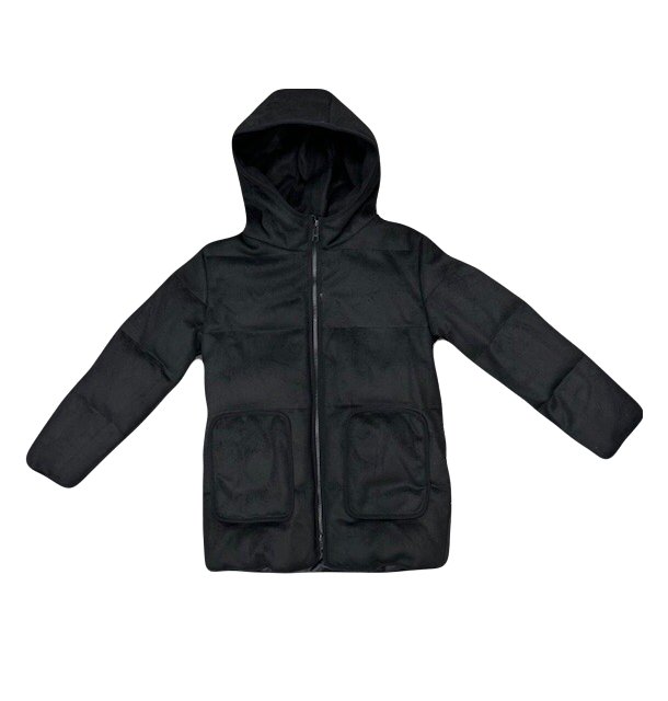 Sophisticated Black Long Jacket | The Midnight Noir Hooded Parka