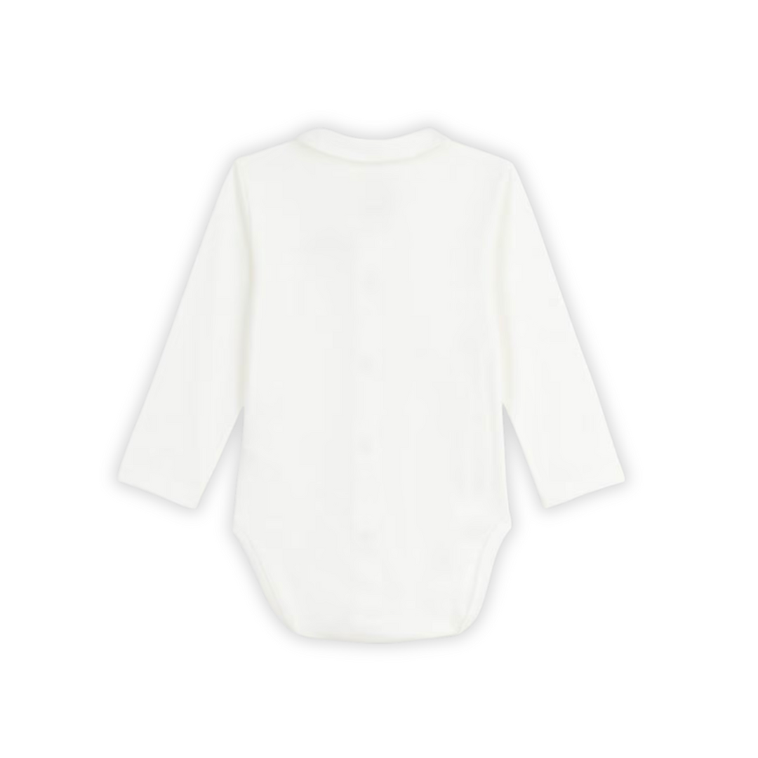 Petit Bateau | Embroidered-Collar Organic Baby Bodysuit