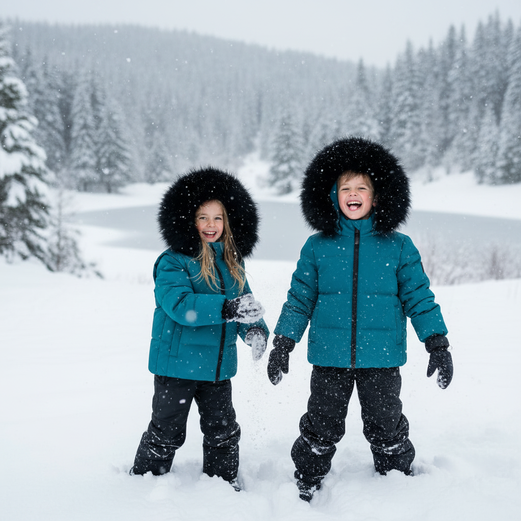 Pramie Kids Teal Winter Jacket – Premium Warmth & Modern Style
