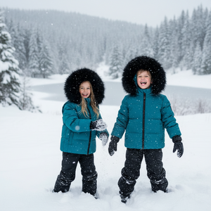 Pramie Kids Teal Winter Jacket – Premium Warmth & Modern Style