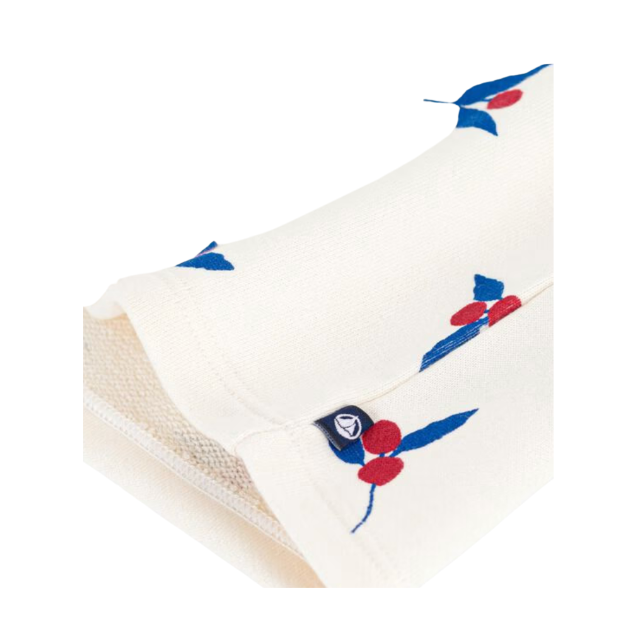 Petit Bateau | Berry-Print Long-Sleeve Baby Fleece Dress