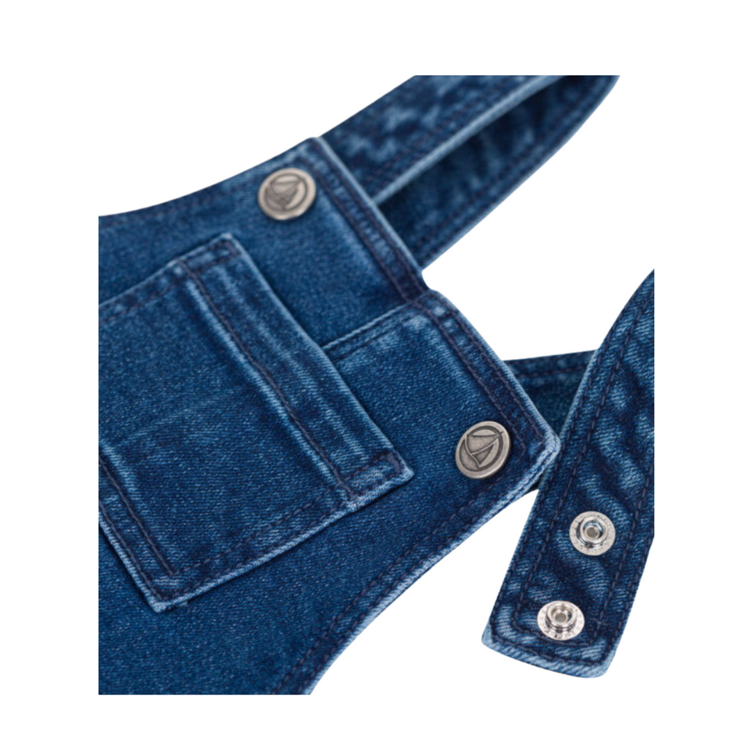 Petit Bateau | Stretch Denim Baby Dungarees – Long Leg