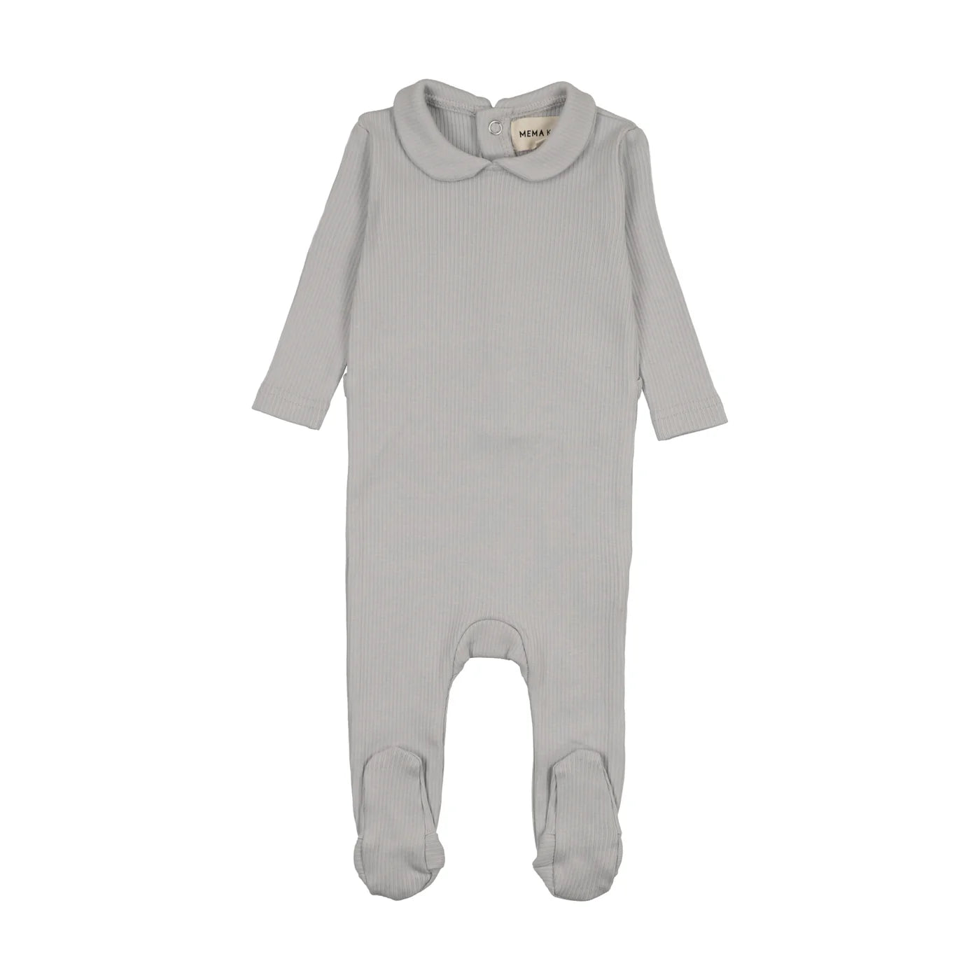 Mema Knits rib collared footie