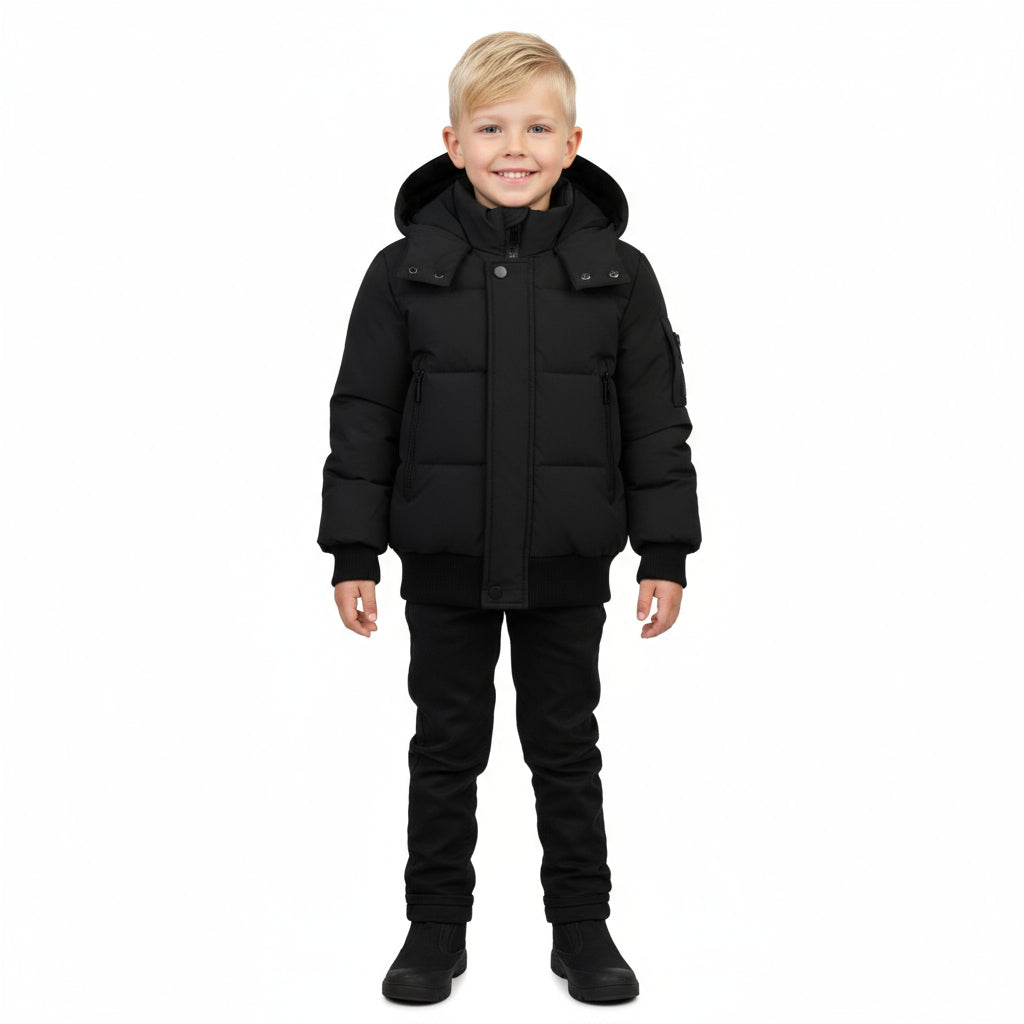 Pramie Boys Black Jacket without Fur