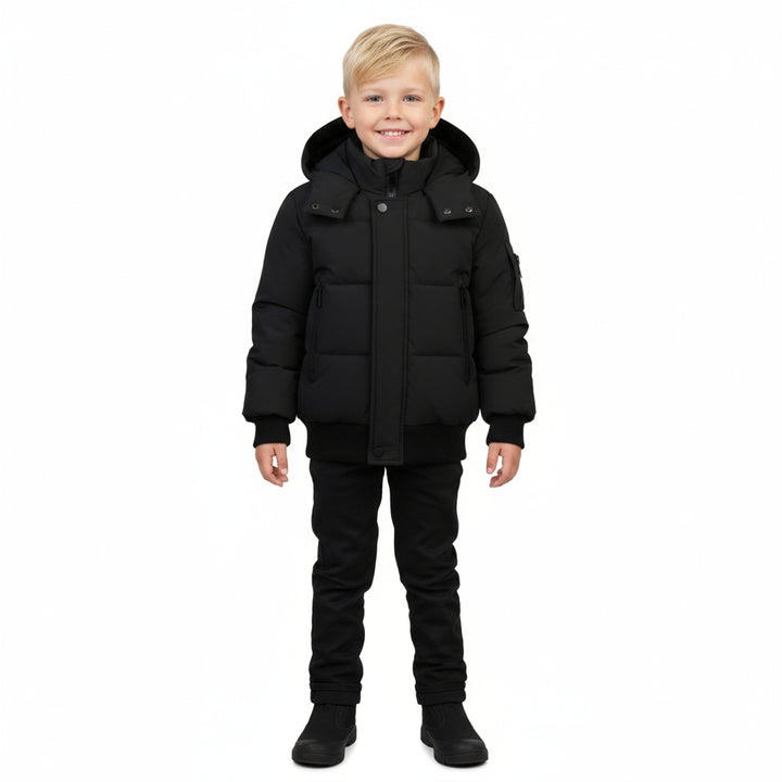 Pramie Boys Black Jacket without Fur