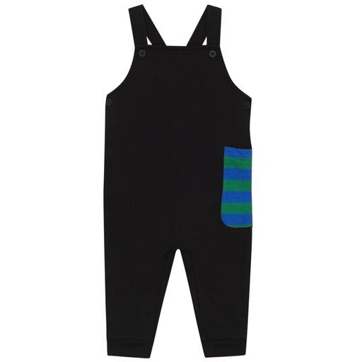 Pompomme Blue Stripe Pocket Overalls