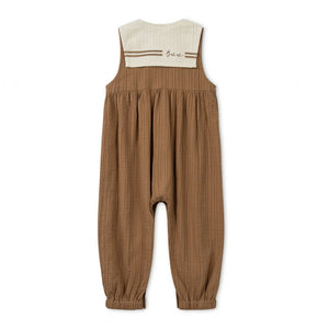 Bonjour - Brown Sailor Collar Romper