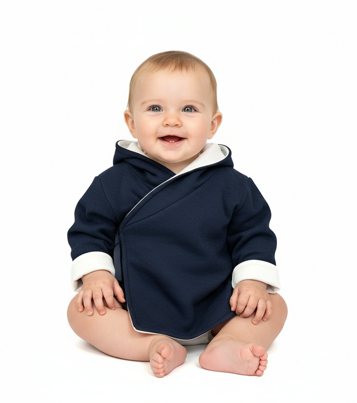 Coton Pompom Classic Navy Jacket + Hat