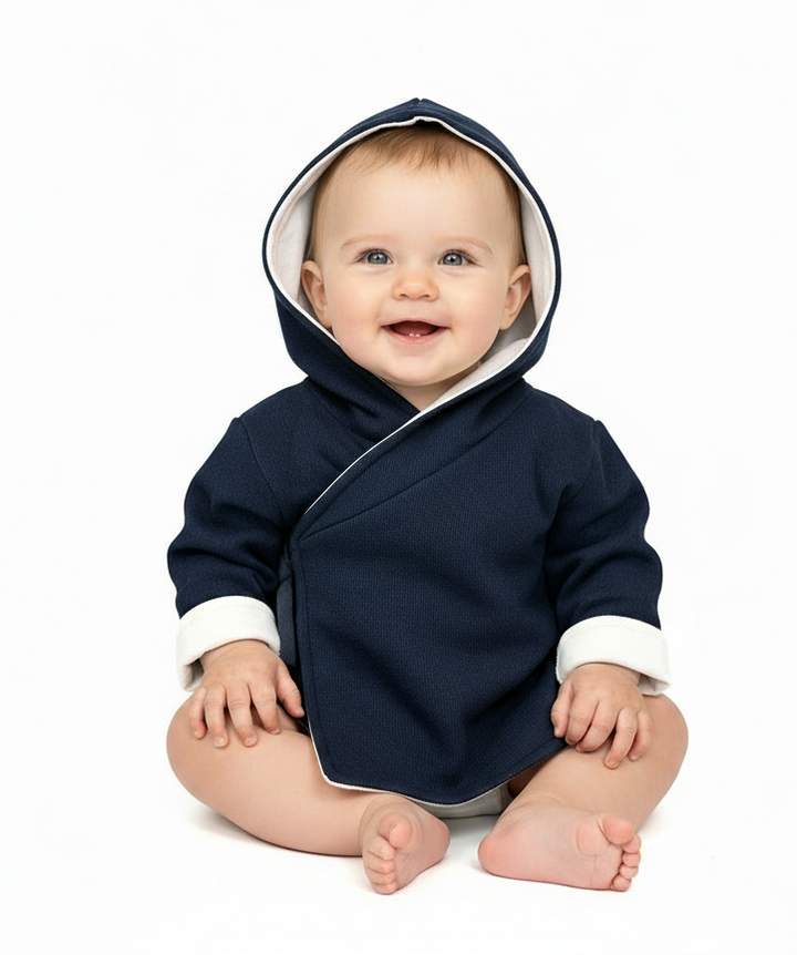 Coton Pompom Classic Navy Jacket + Hat