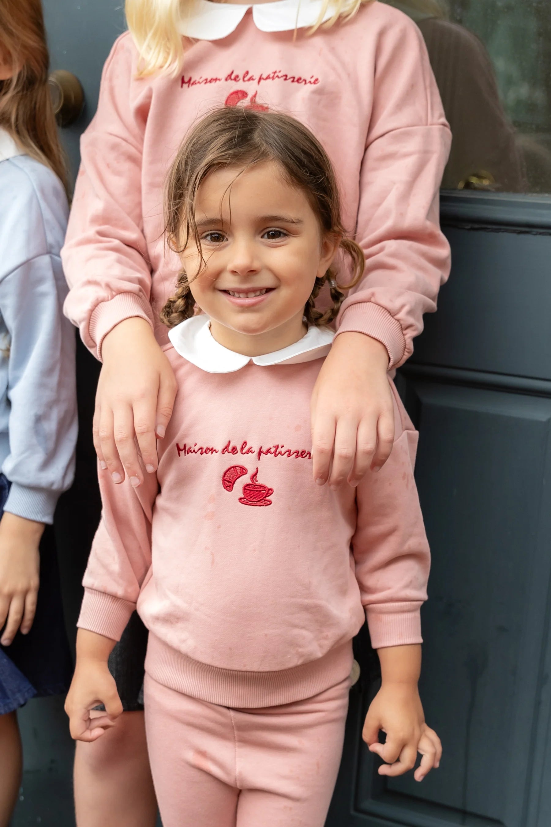 Nou Nelle - Baby Sweat Collar Set Pink