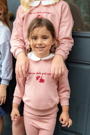 Nou Nelle - Baby Sweat Collar Set Pink