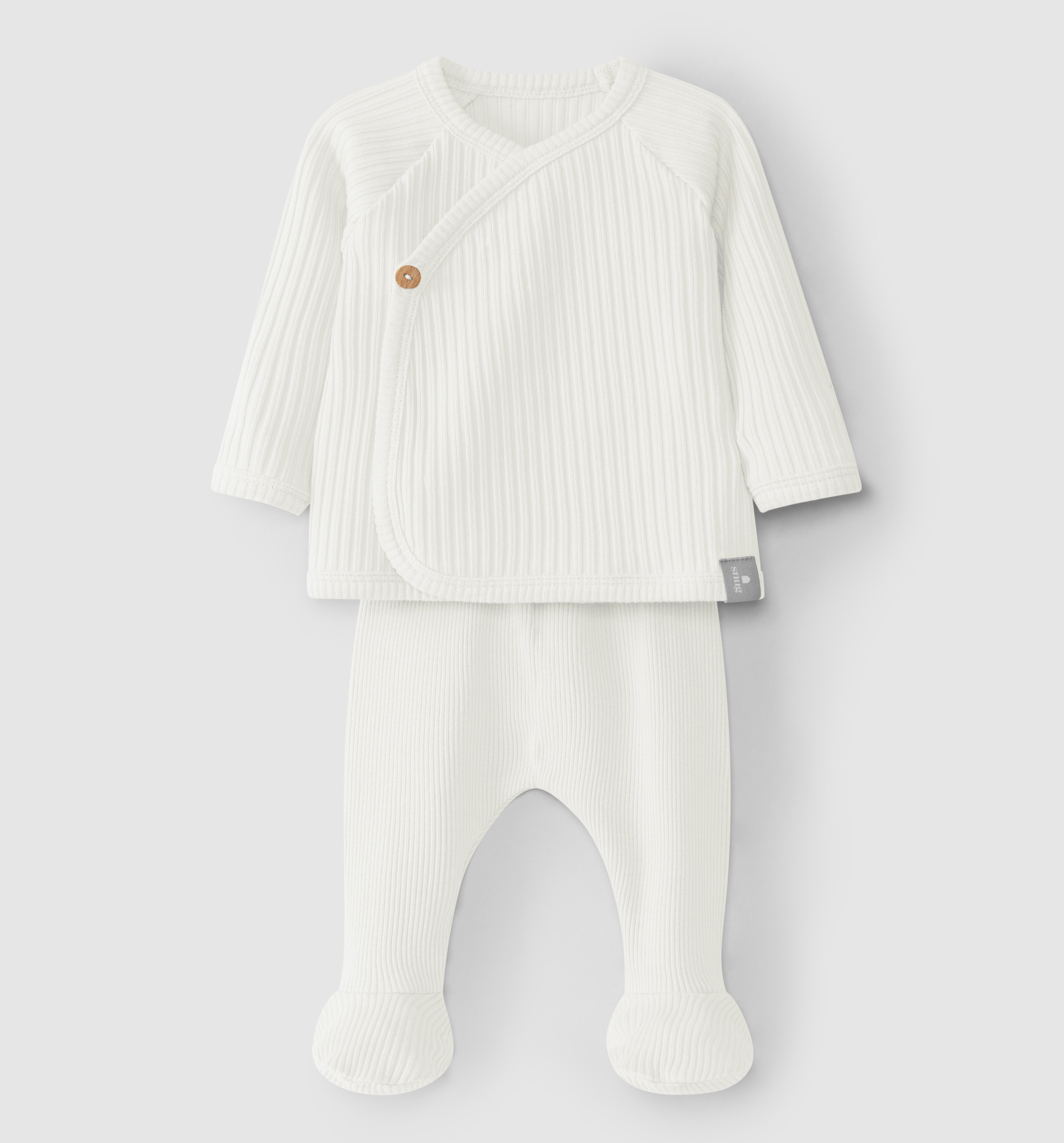 Snug White Rib Wrap Set