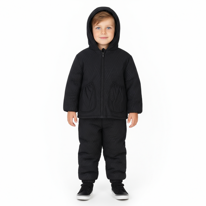 Mantel Lightweight Black Quilted Jacket | Sleek, Warm & Functional