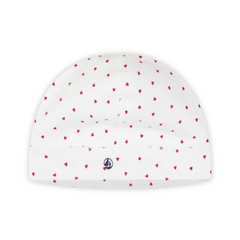 Petit Bateau | Newborn Cotton Bonnet with Heart Print