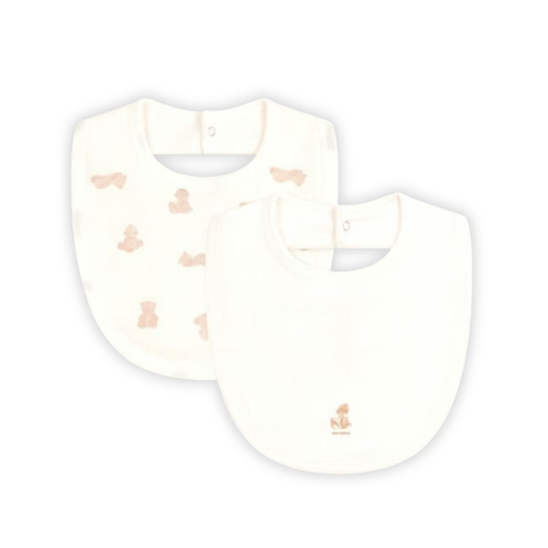 Petit Bateau | Bear Print Baby Bib Set