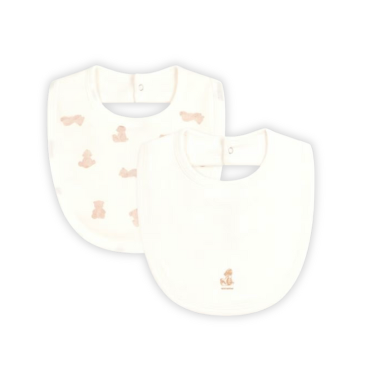 Petit Bateau | Bear Print Baby Bib Set