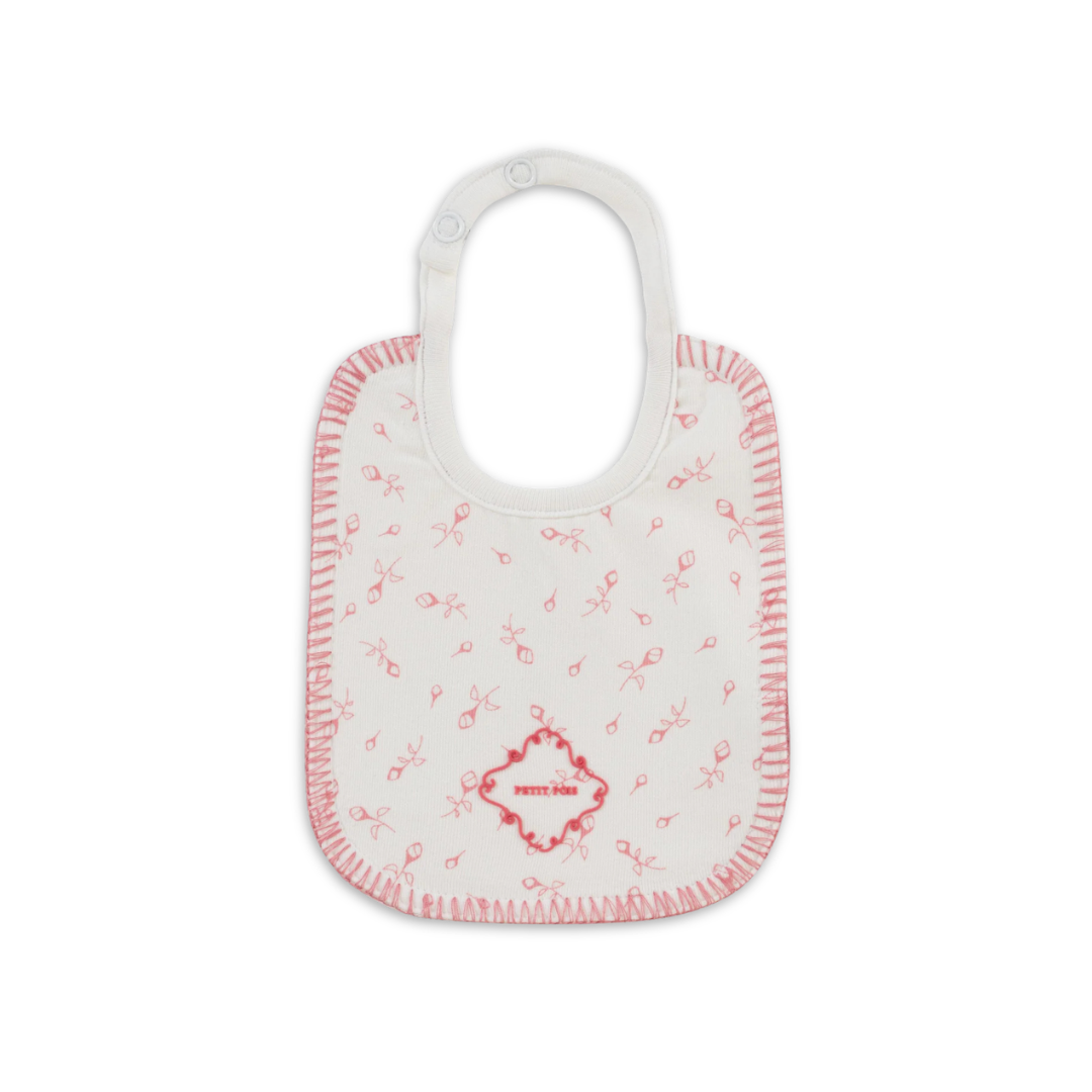 Kipp Baby Petit Pois Bib Soft Cotton Baby Feeding Bib Classic Polka Dot Print