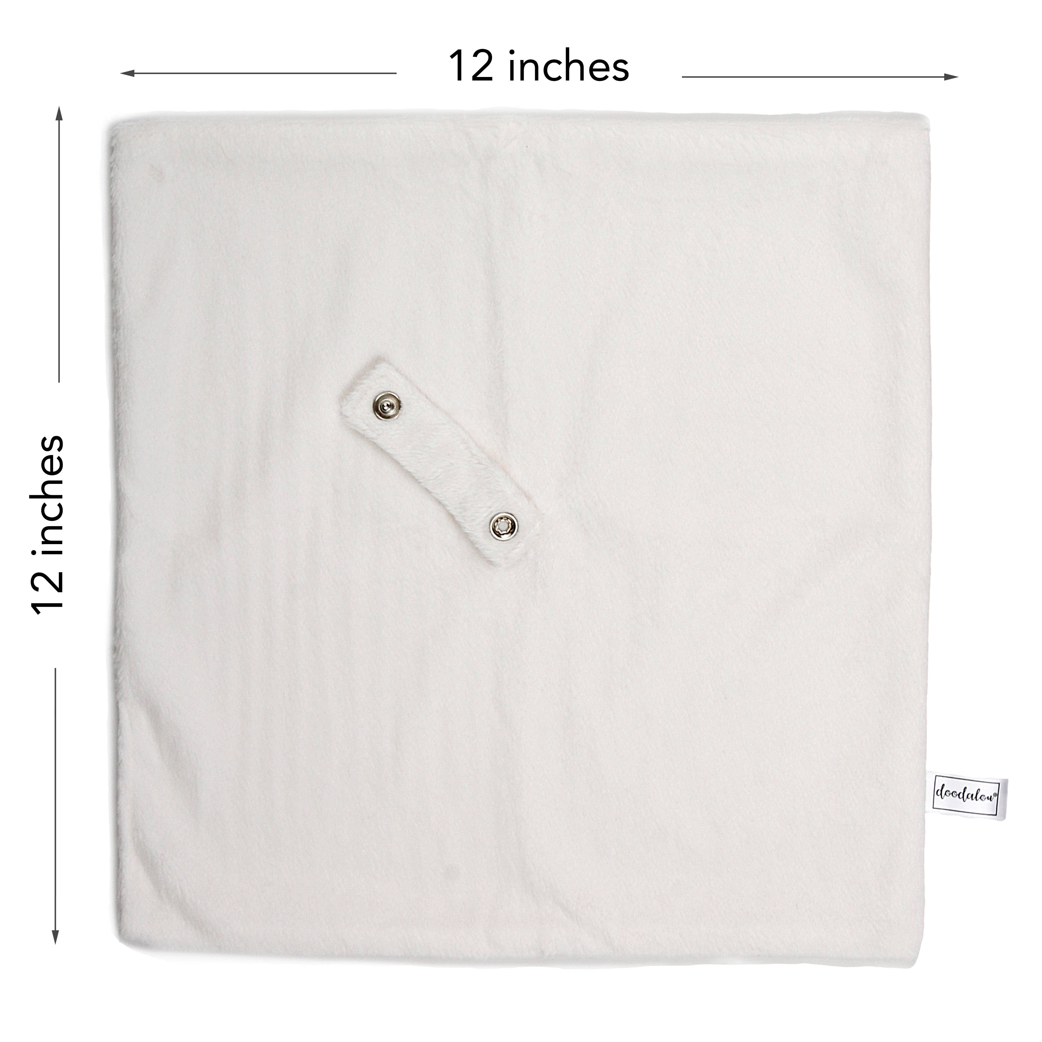Doodalou - Super Soft Velboa Pacifier Blanket – Ivory