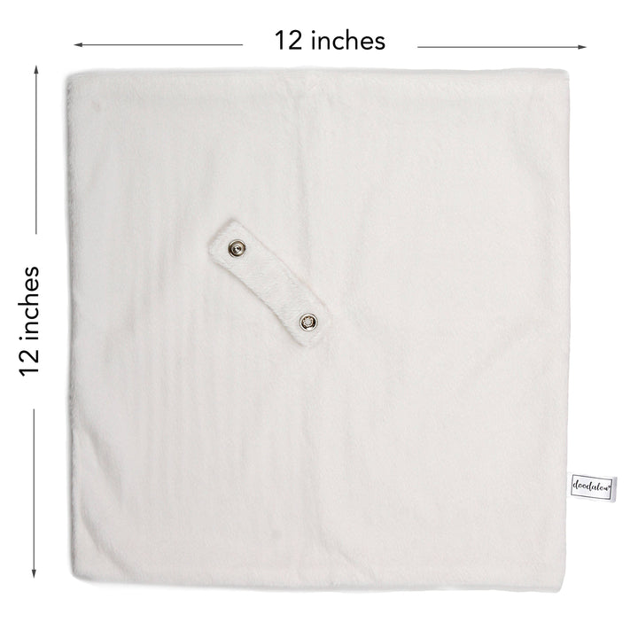 Doodalou - Super Soft Velboa Pacifier Blanket – Ivory