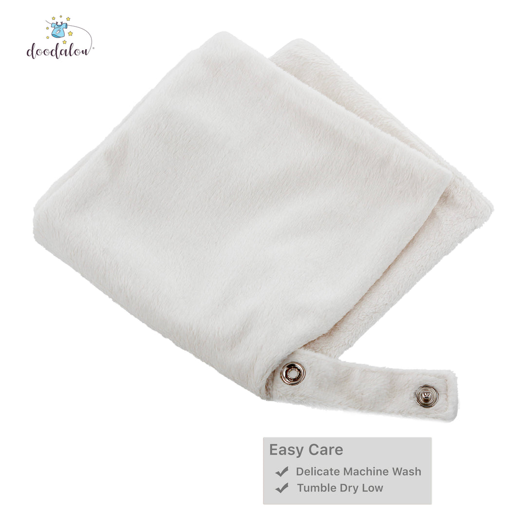 Doodalou - Super Soft Velboa Pacifier Blanket – Ivory