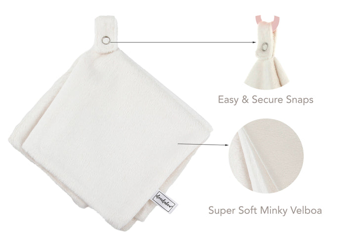 Doodalou - Super Soft Velboa Pacifier Blanket: Light Blue