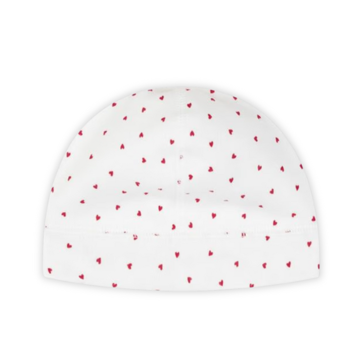 Petit Bateau | Newborn Cotton Bonnet with Heart Print