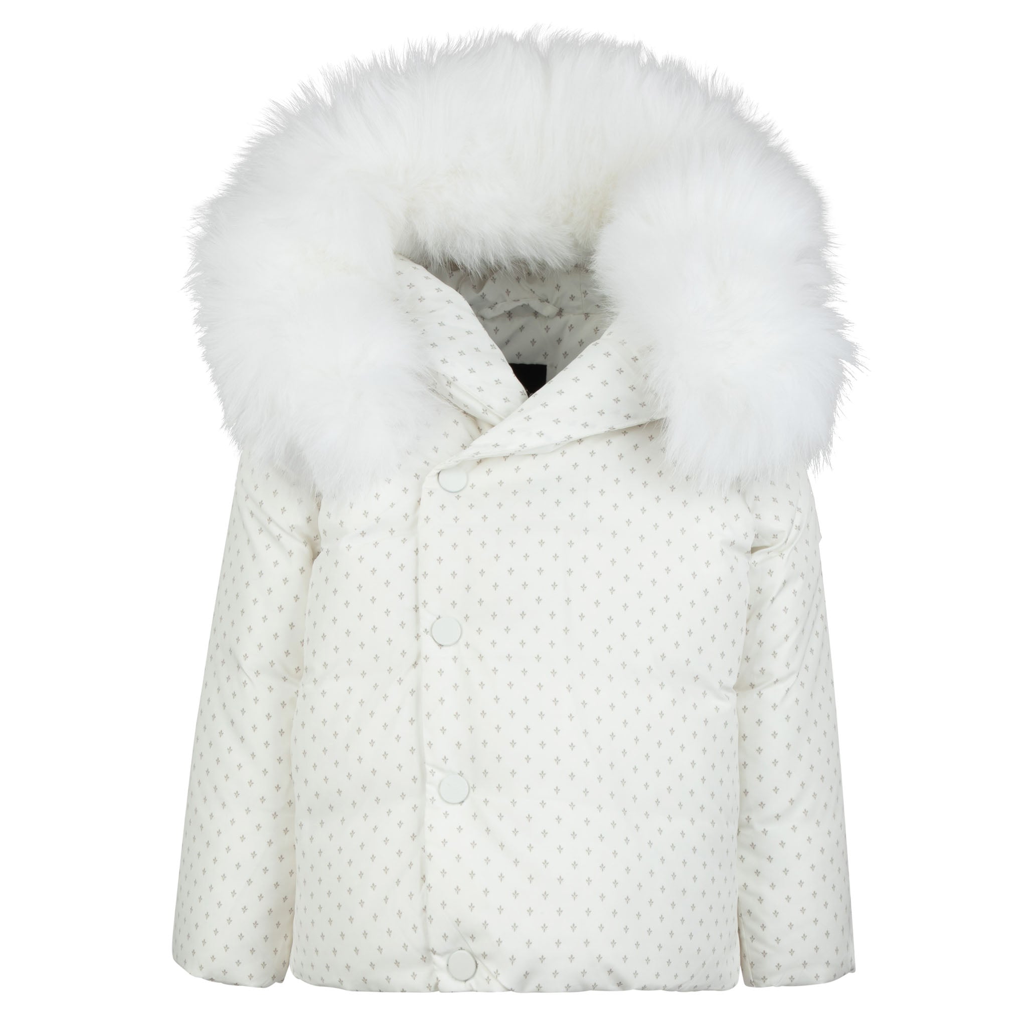 Pramie Beige Print Jacket | Elegant, Cozy & Versatile Outerwear 12M-2Y