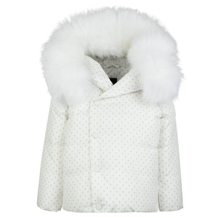 Pramie Beige Print Jacket | Elegant, Cozy & Versatile Outerwear