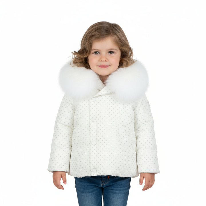 Pramie Beige Print Jacket | Elegant, Cozy & Versatile Outerwear