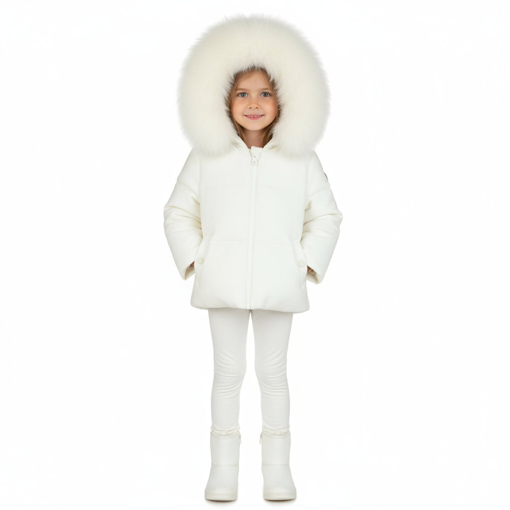 Pramie Ivory Knit Baby Jacket 9M–2Y | Soft & Cozy Toddler Outerwear