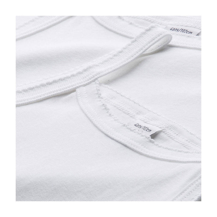 Petit Bateau girls white tank tops with shoulder straps (Pack of 2)