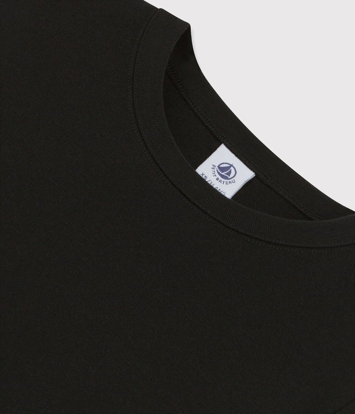 petit bateau womens iconic cotton round neck tshirt black