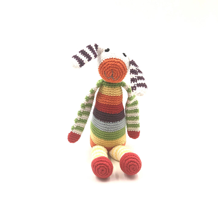 Pebble - Velvety Plush Organic Rainbow Bunny