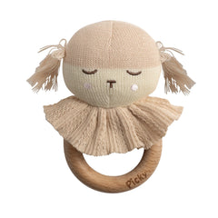 KNITTED DOLL RATTLE TOY