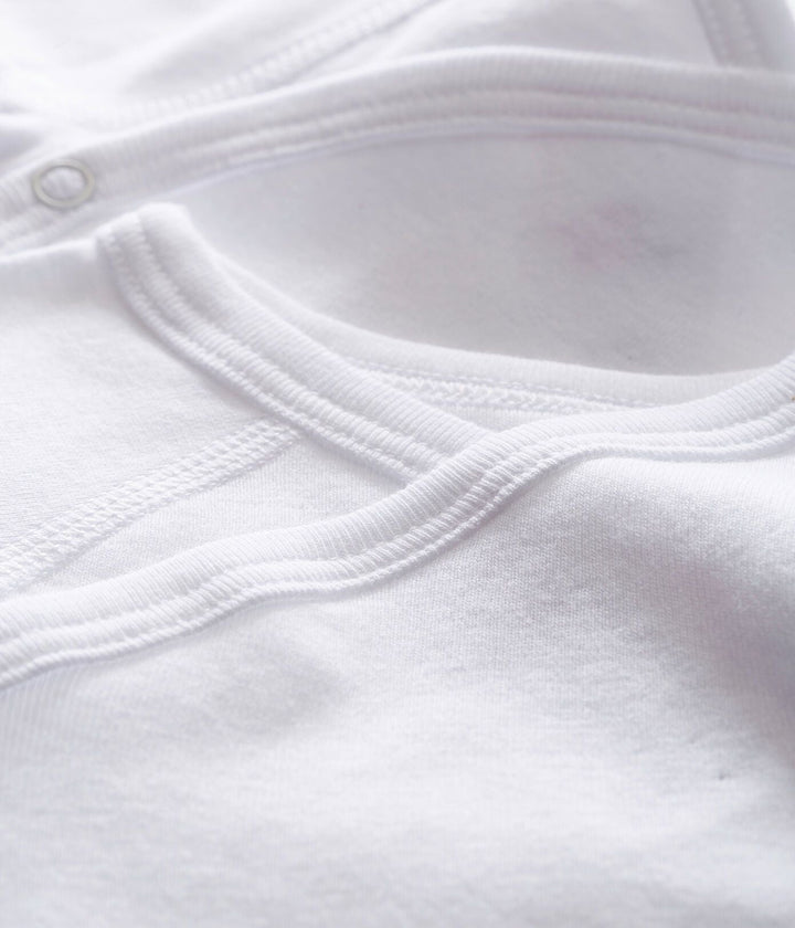 Petit Bateau® Baby Organic Cotton Long Sleeve Crossover  Bodysuit (Pack of 2)