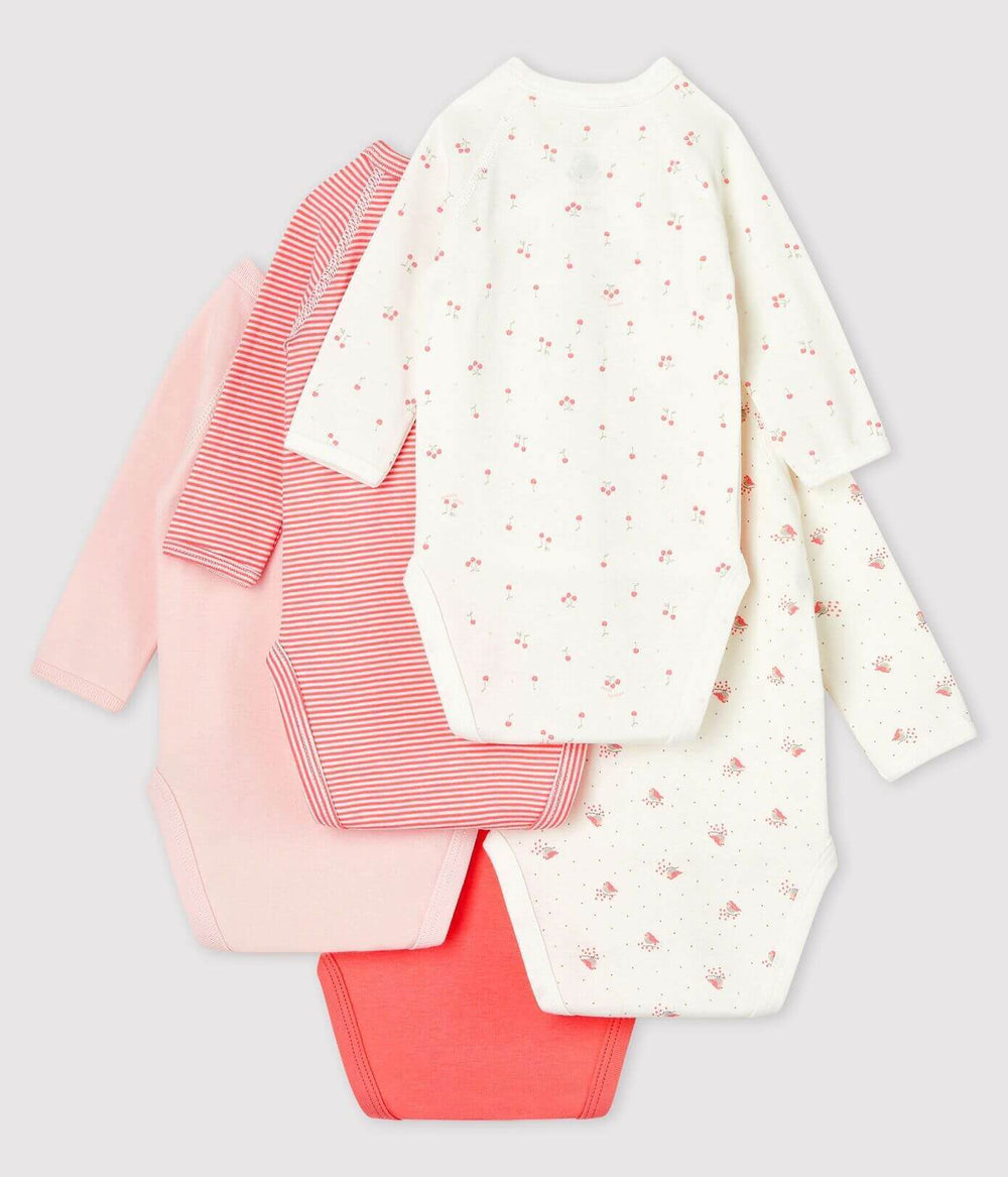 Little Boat {Petit Bateau} Long Sleeve Kimono Bodies - Organic Cotton Bodysuit