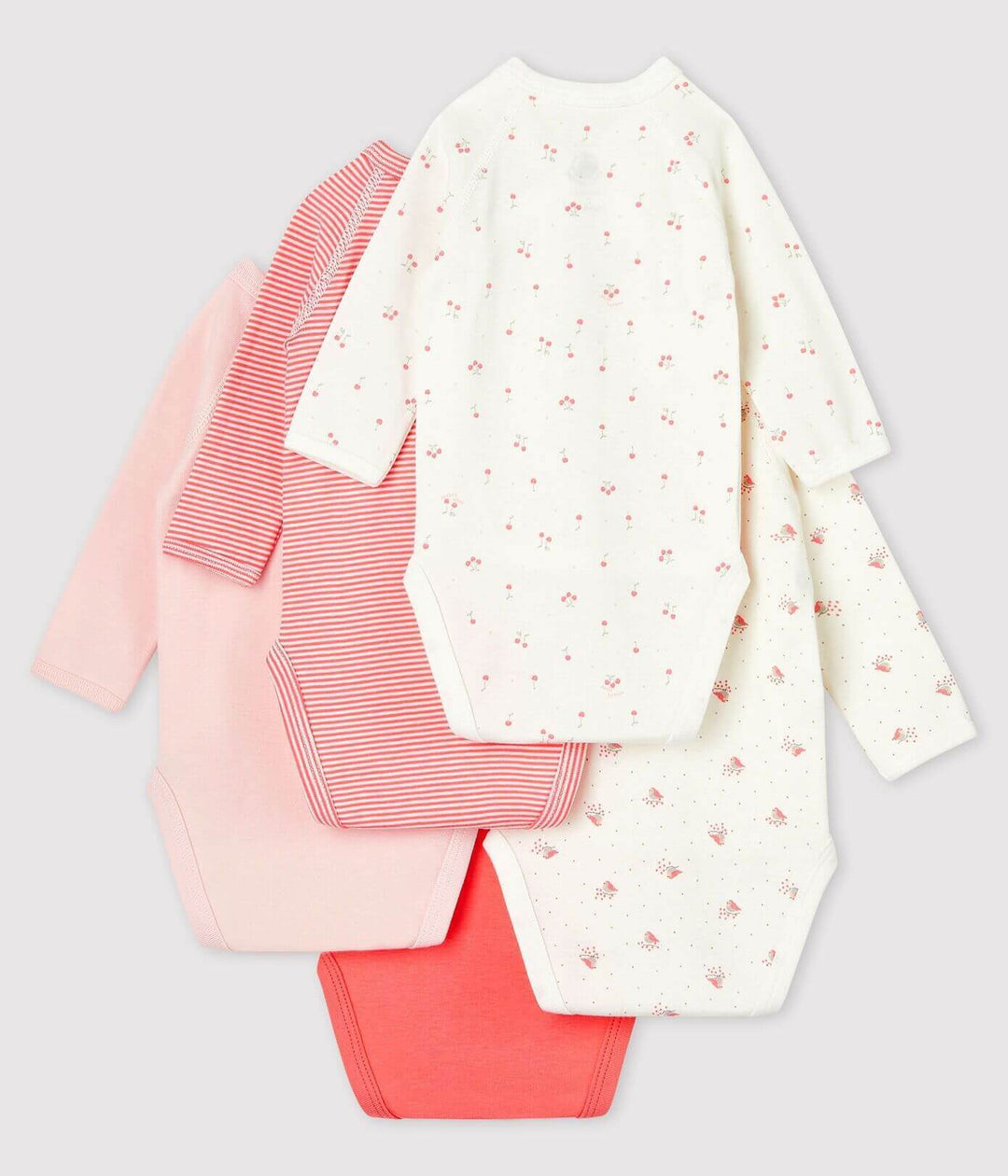 Little Boat {Petit Bateau} Long Sleeve Kimono Bodies - Organic Cotton Bodysuit