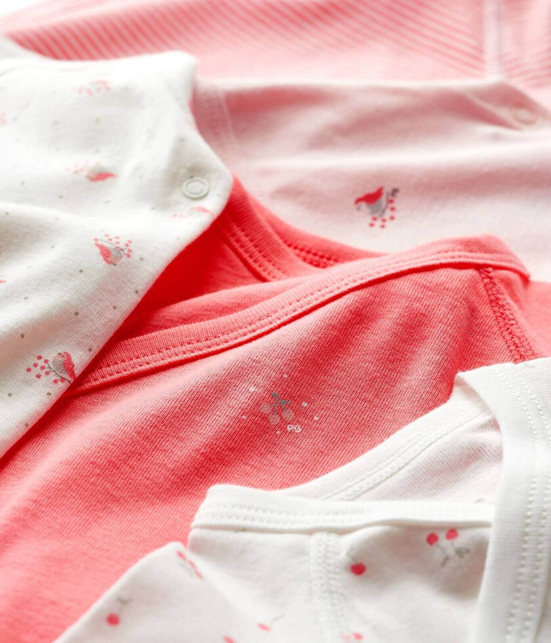 Little Boat {Petit Bateau} Long Sleeve Kimono Bodies - Organic Cotton Bodysuit
