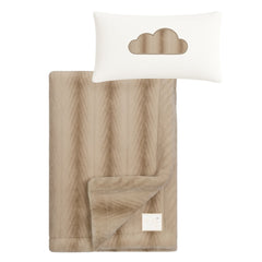 Ritz Beige Chevron Design Plush Set