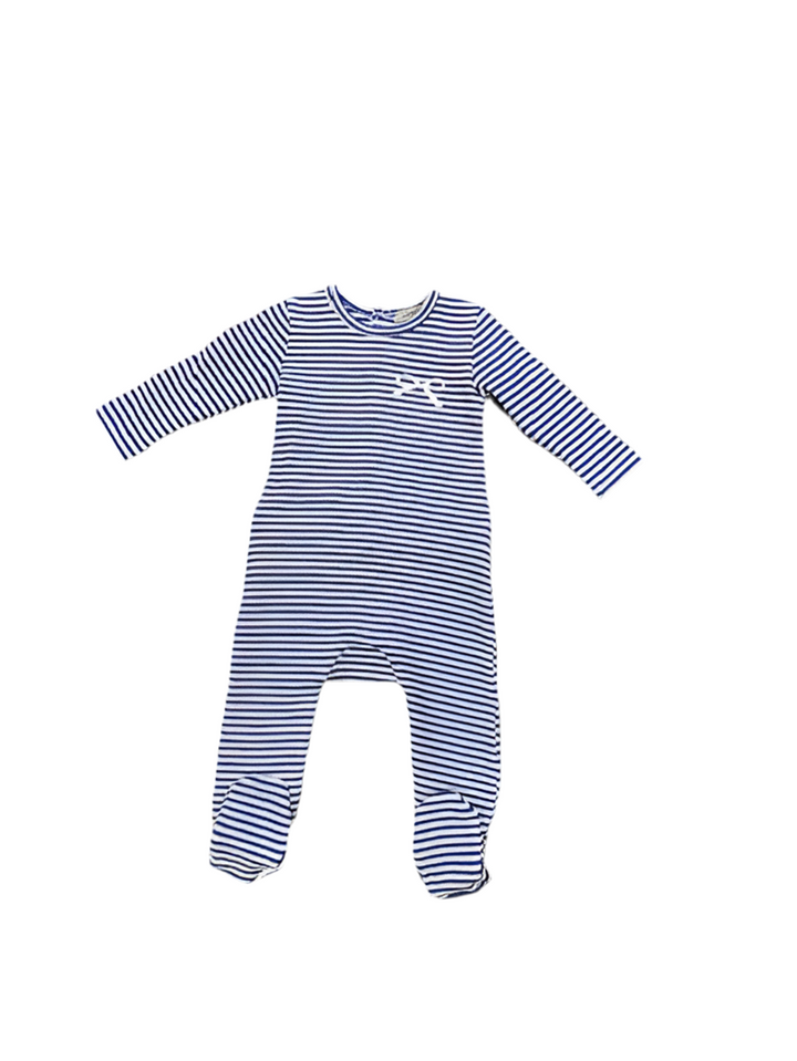 RIB STRIPE BOW FOOTIE