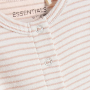 Fixoni Stripe Cameo Rose Footie