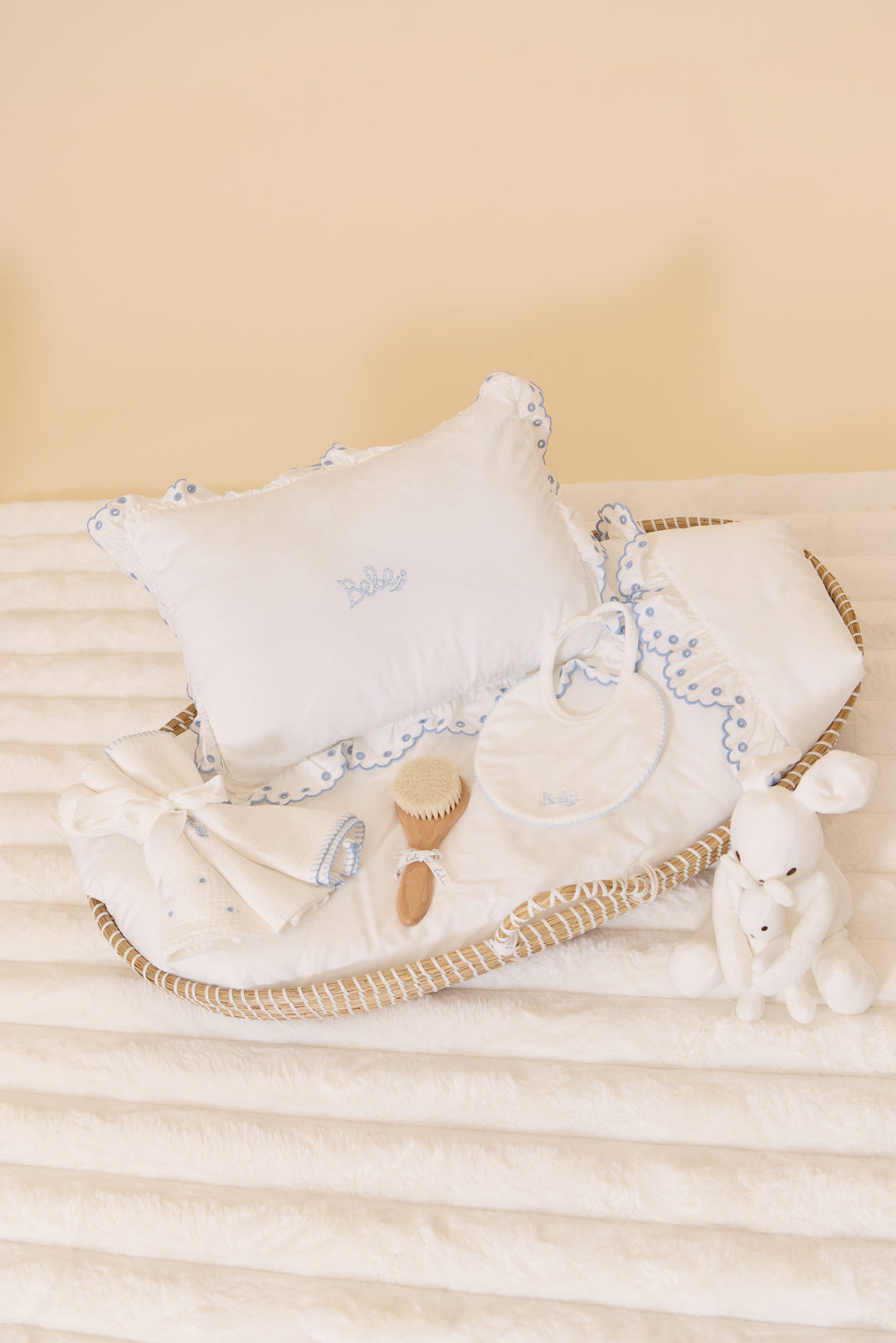 Kipp Baby Blue Bebe Mini 4 Pc Crib Set