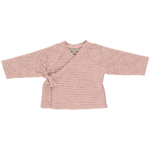 Bebe Organic Blush Waffle Jacket + Bonnet